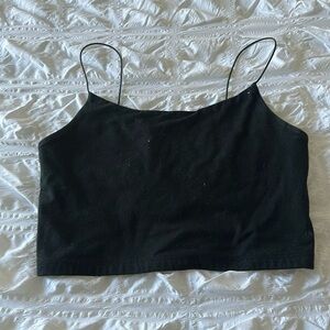 black cropped tank